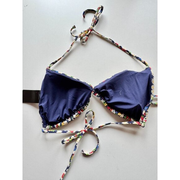 & OTHER STORIES Floral Strawberry 2pc Triangle Halter Bikini Set, Size 6/8 - Picture 9 of 14